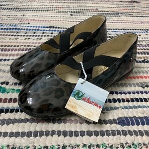 Naturino patent leather leopard black Mary Janes
